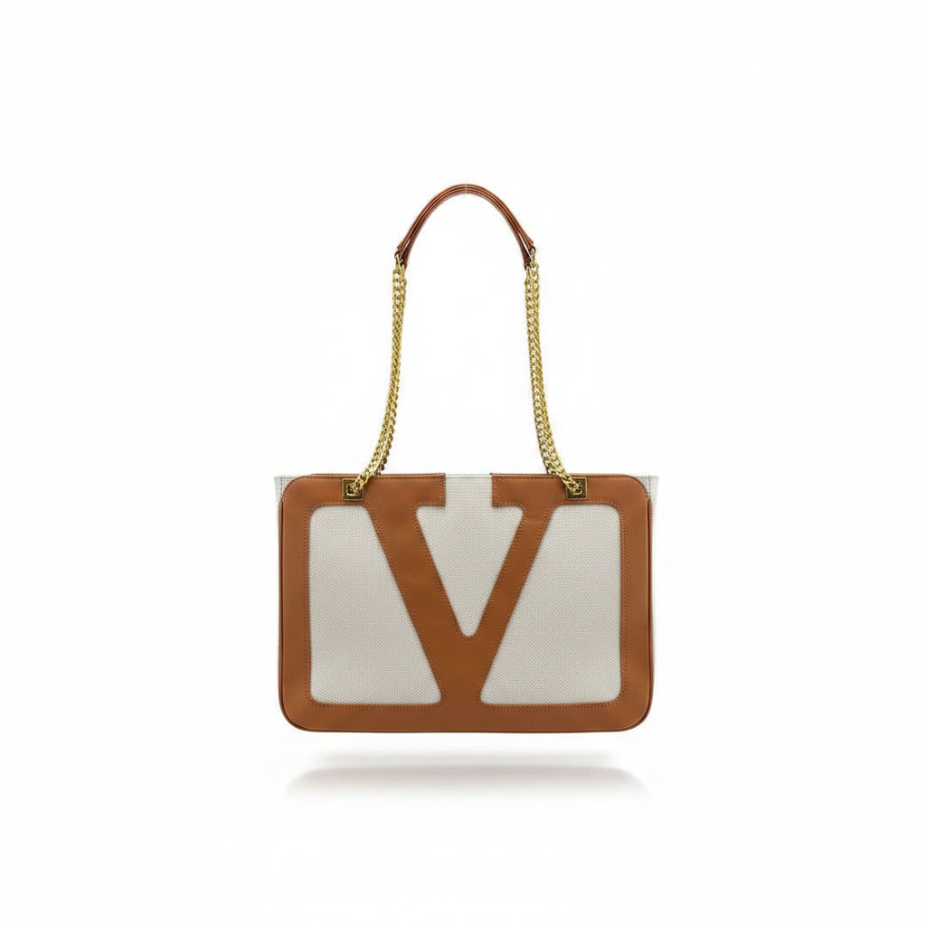 Valentino Garavani VLogo Two Tone Chain Strap Handbag