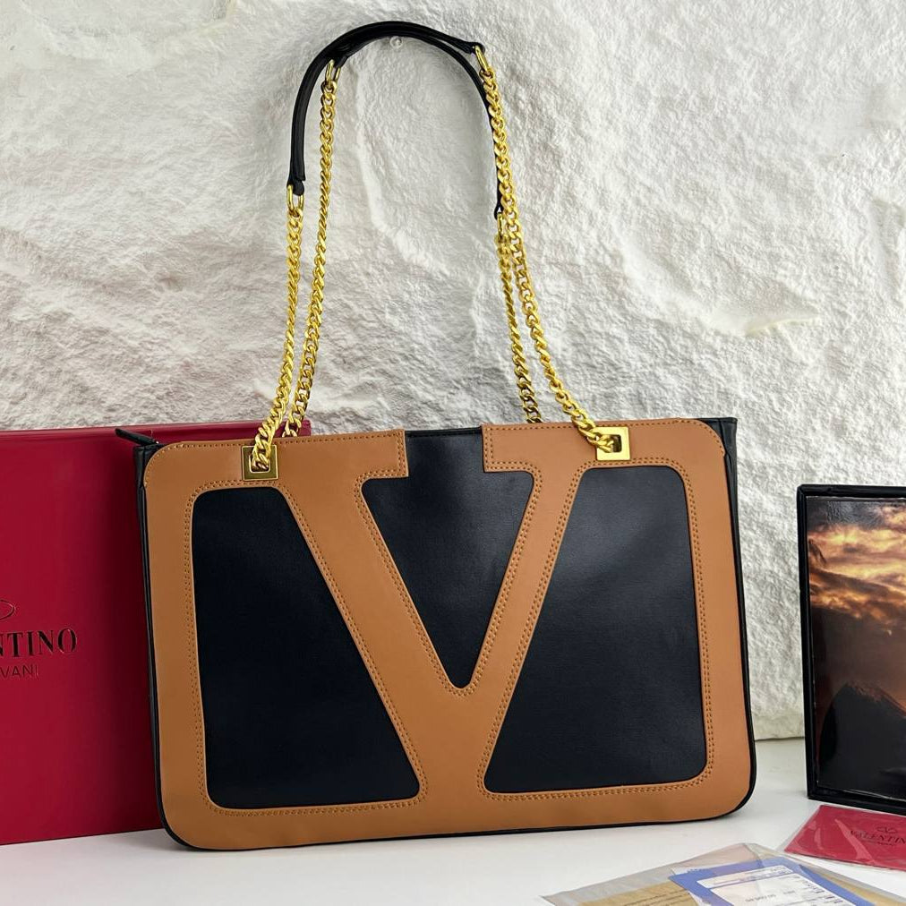 Valentino Garavani VLogo Two Tone Chain Strap Handbag