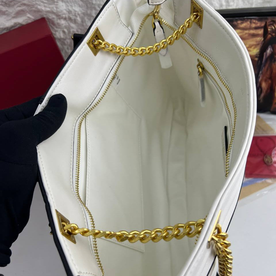 Valentino Garavani VLogo Two Tone Chain Strap Handbag