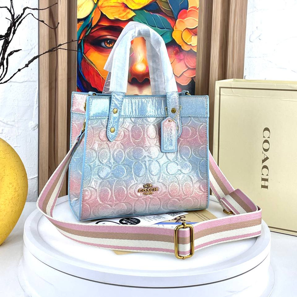 Coach Signature Glitter Gradient Tote Bag