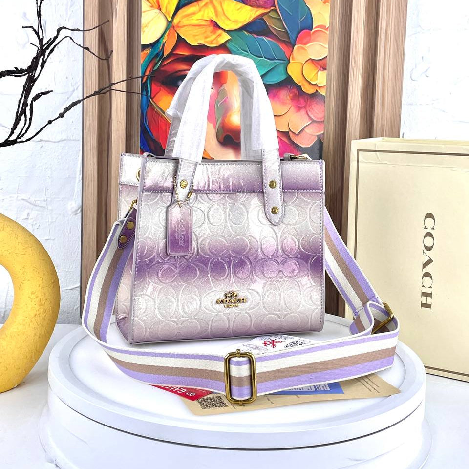 Coach Signature Glitter Gradient Tote Bag