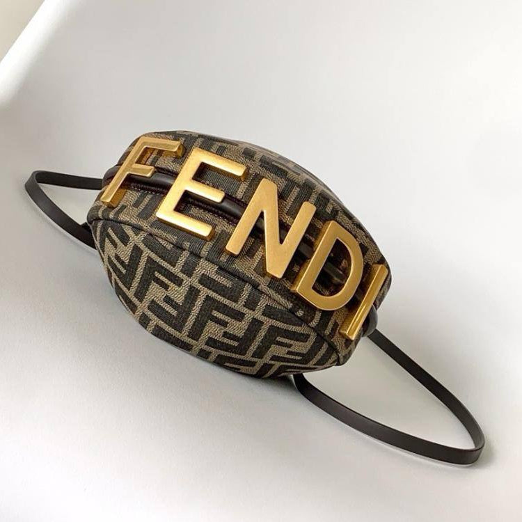 Fendi Casa Inspired Light Blue Handbag with Decorative Scarf