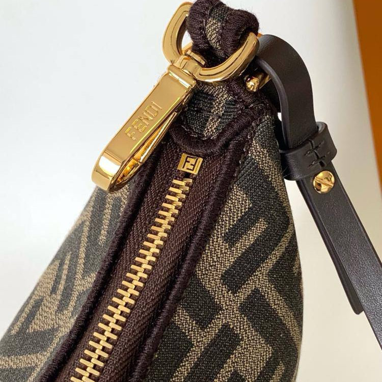 Fendi Casa Inspired Light Blue Handbag with Decorative Scarf