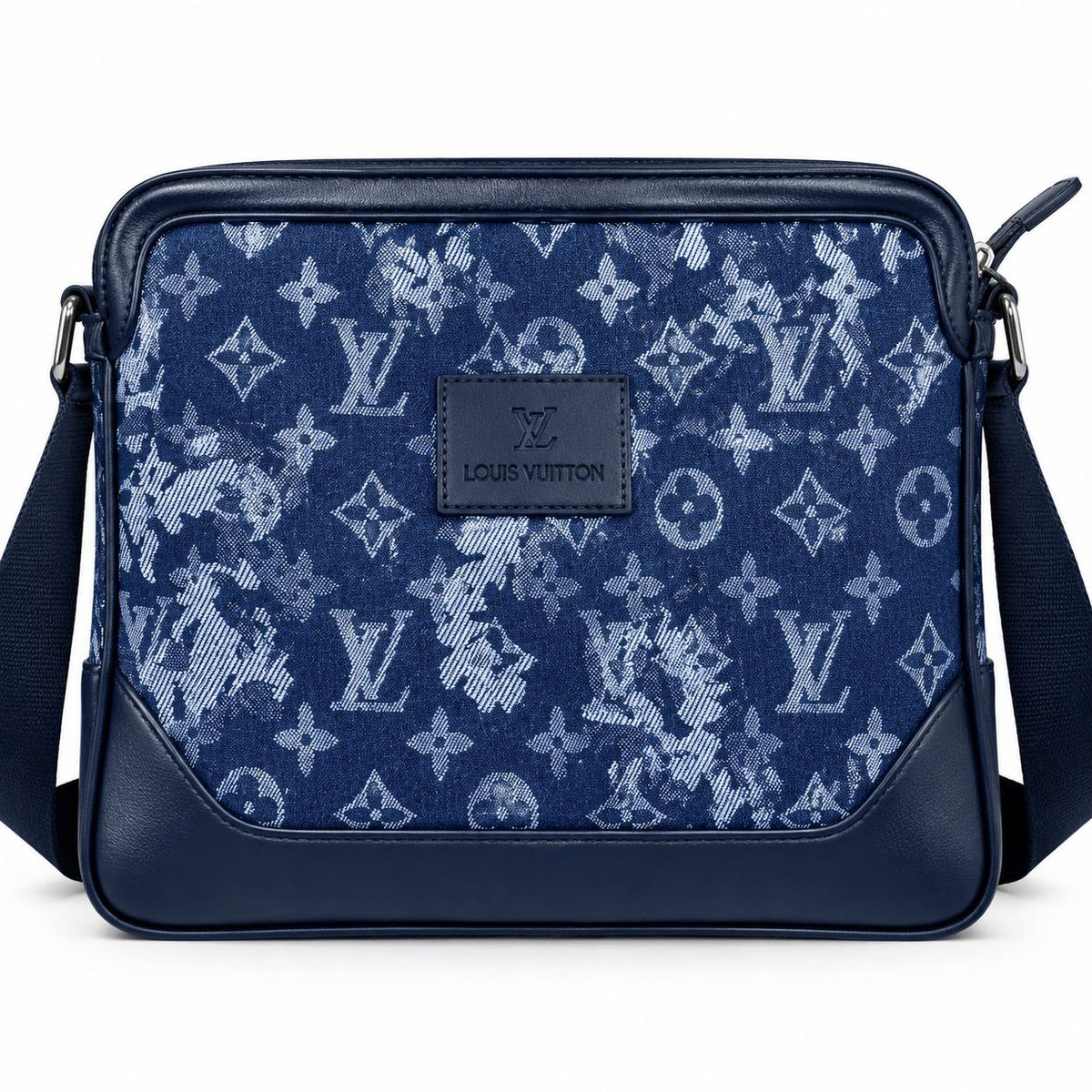 Louis Vuitton Monogram Denim Messenger Bag in Navy Blue