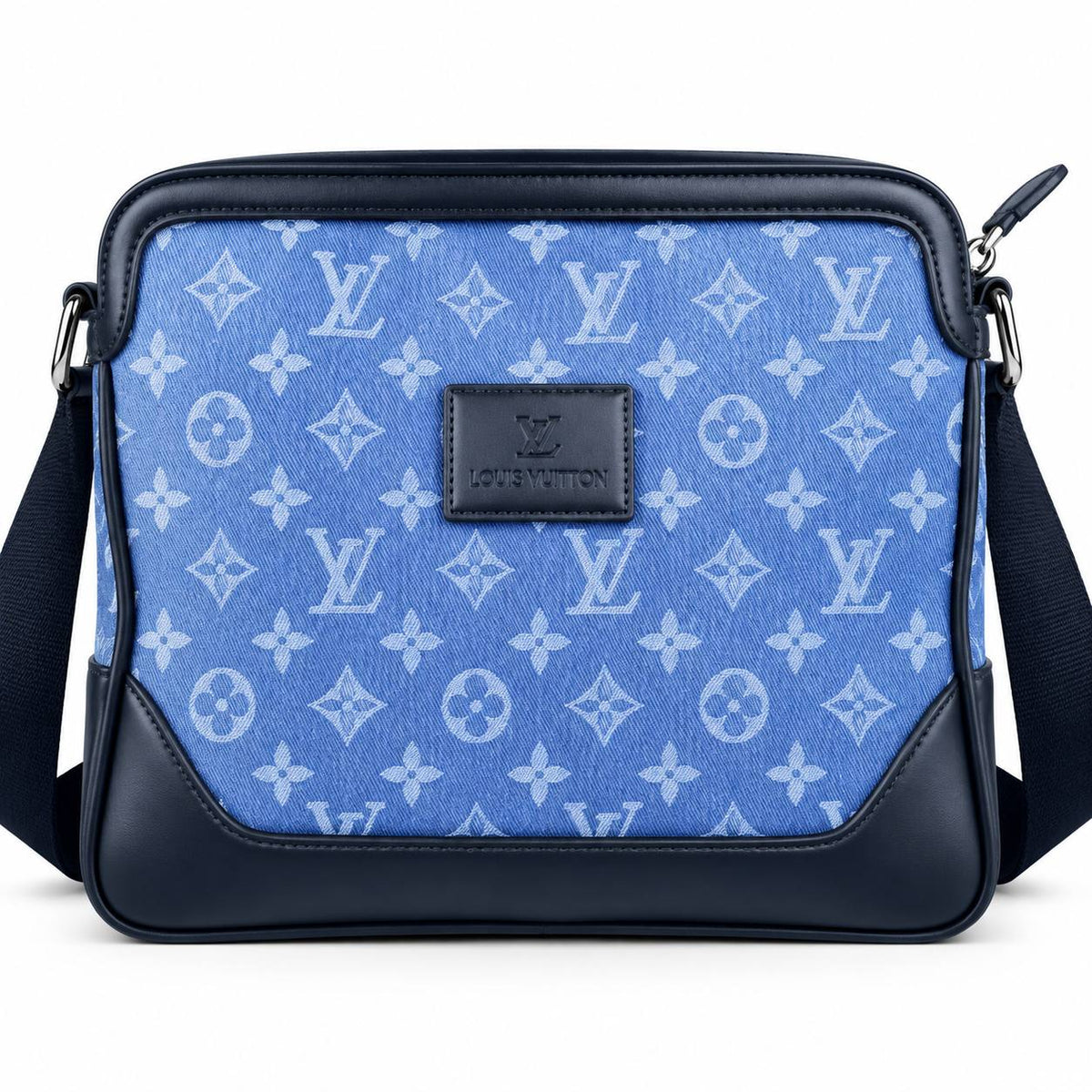 Louis Vuitton Monogram Denim Messenger Bag in Navy Blue