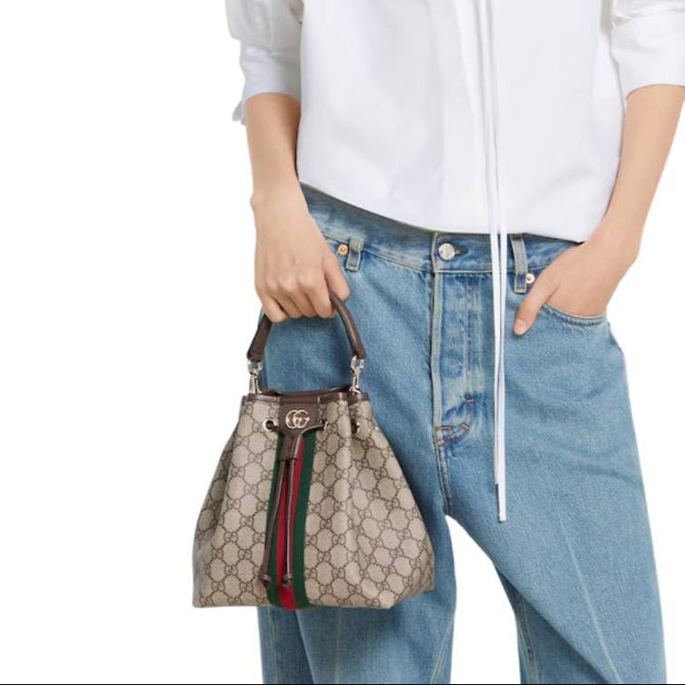 Gucci Ophidia GG Monogram Canvas Bucket Bag
