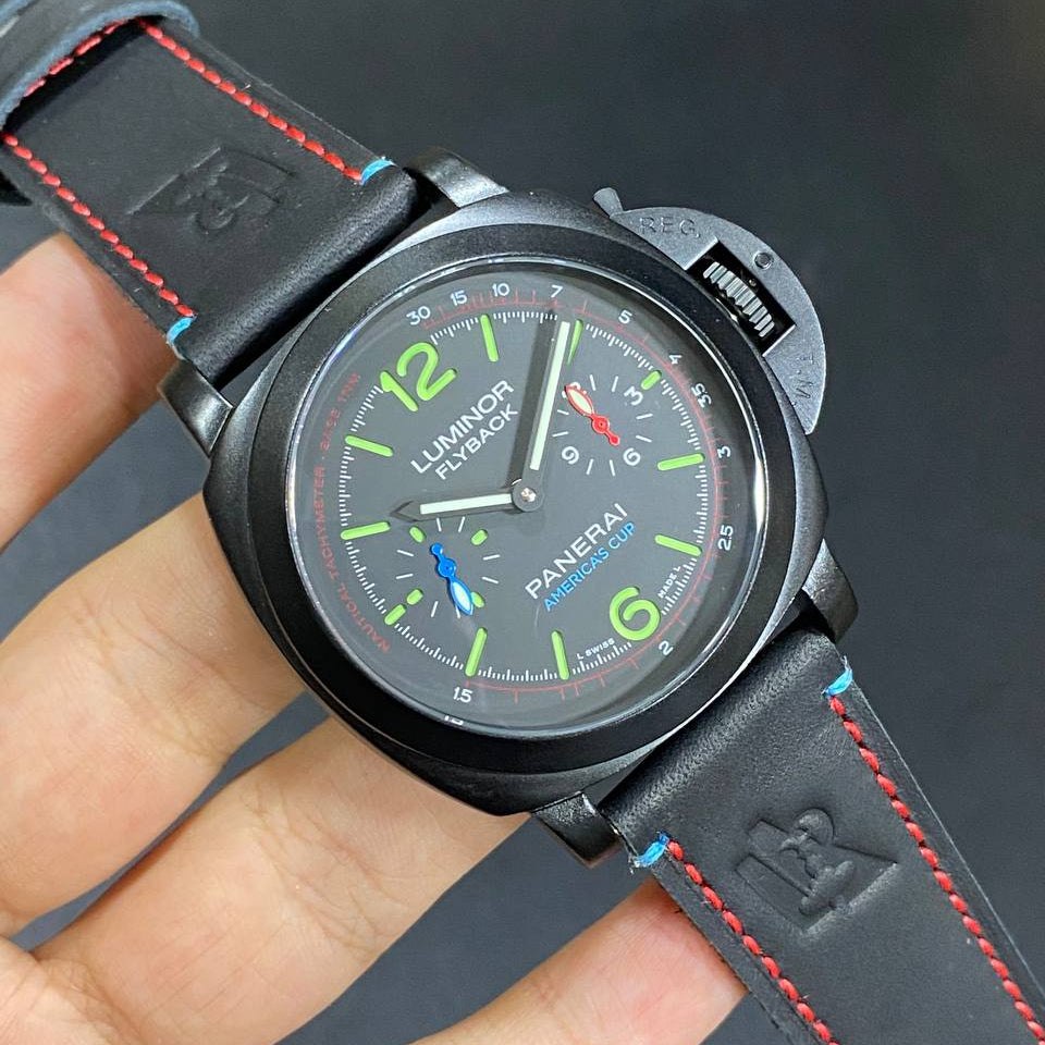Panerai Luminor Submersible Leather Strap Watch