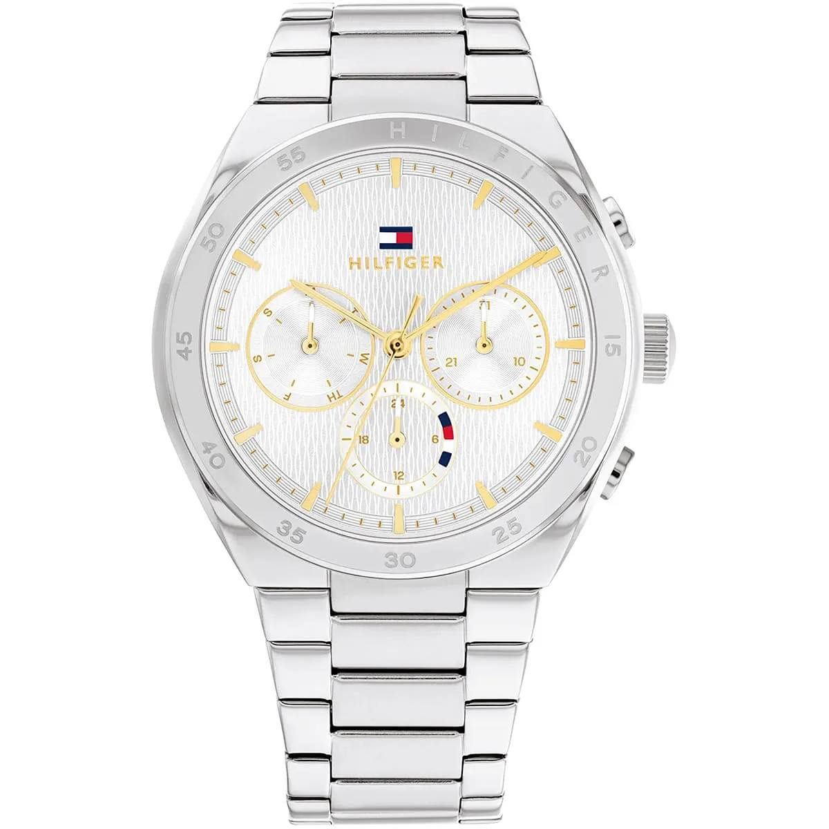 Tommy Hilfiger Stainless Steel Chronograph Watch with Textured Dial