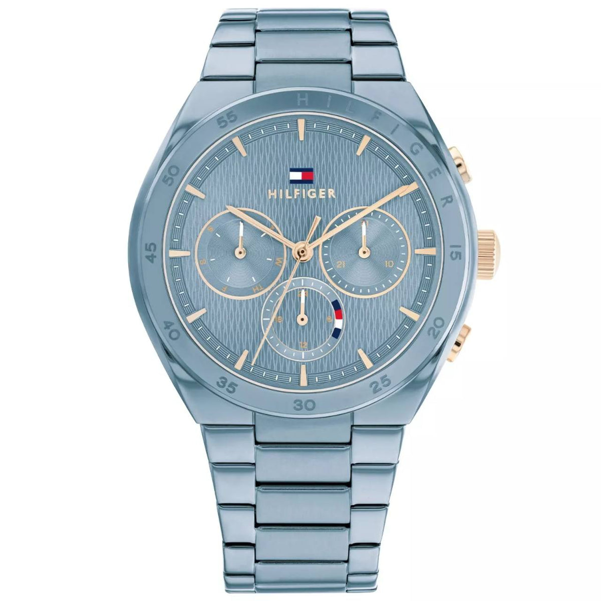 Tommy Hilfiger Stainless Steel Chronograph Watch with Textured Dial