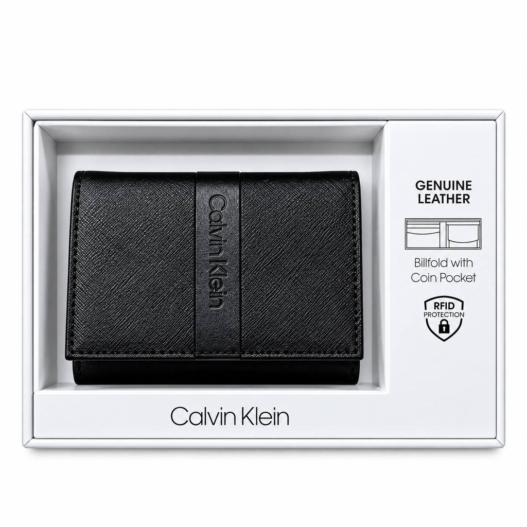 Calvin Klein Genuine Leather RFID Protected Billfold Wallet