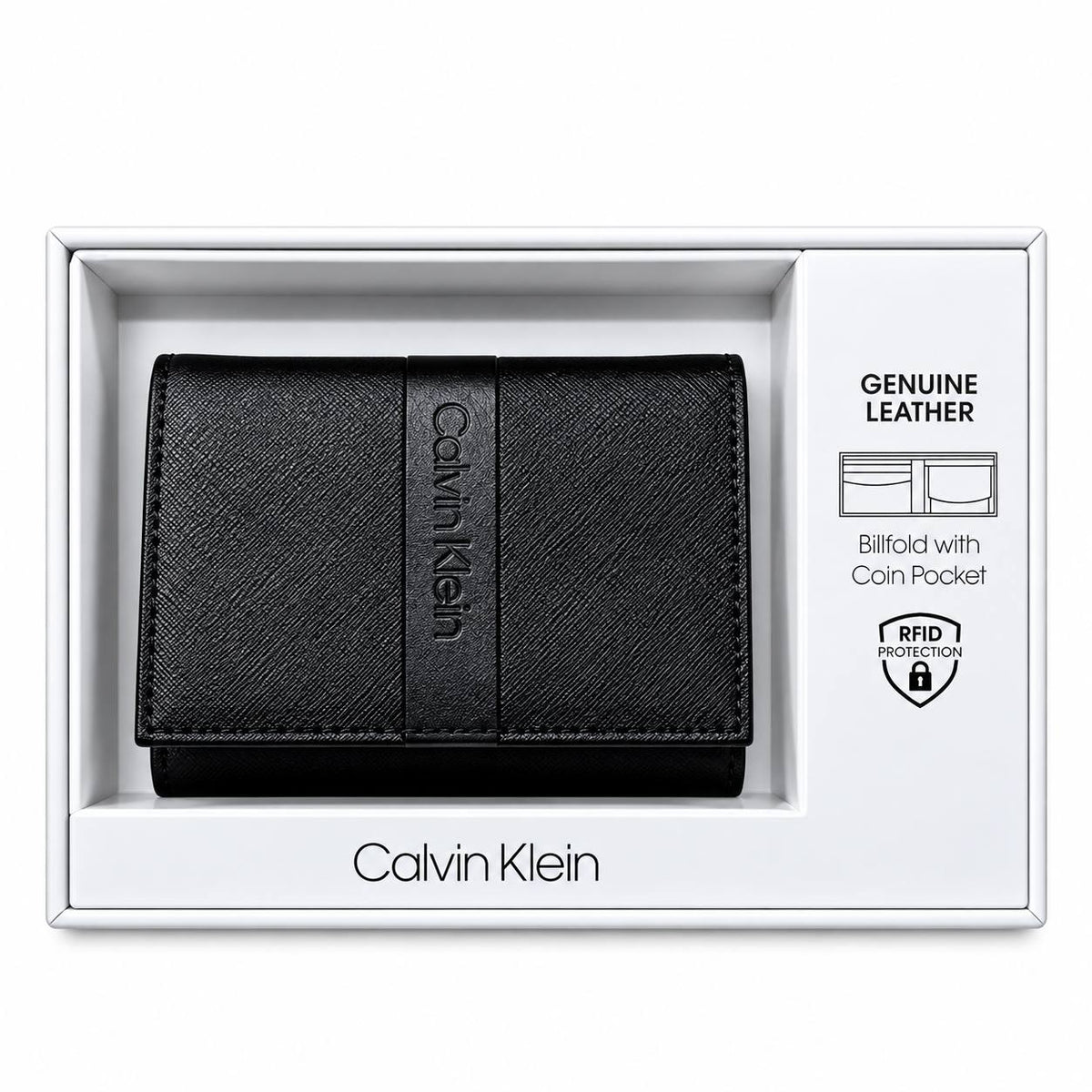 Calvin Klein Genuine Leather RFID Protected Billfold Wallet