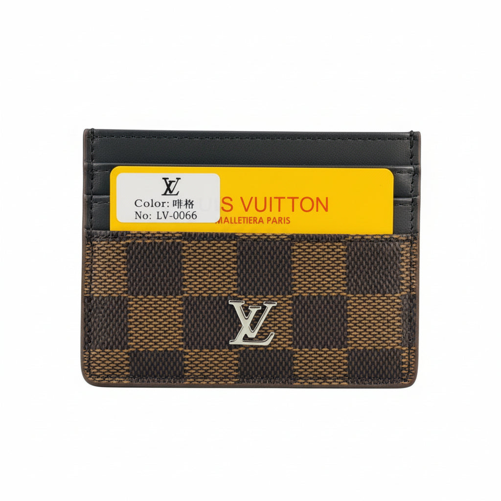 Louis Vuitton Brown Leather Card Wallet 💼🤎💳