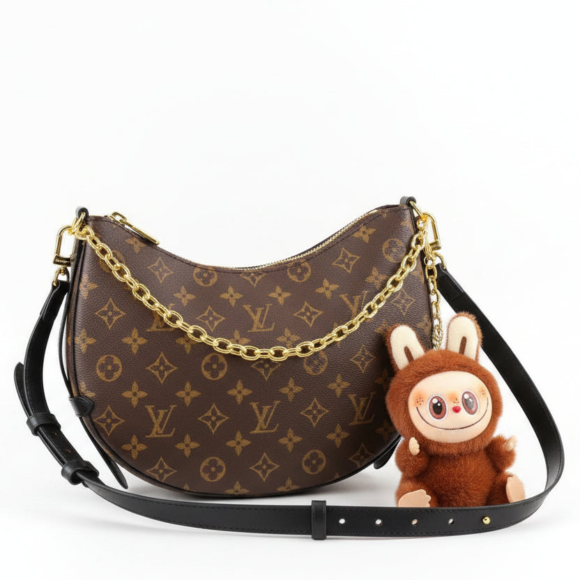 Louis Vuitton Monogram Loop Bag with Labubu Charm 👜✨🐰