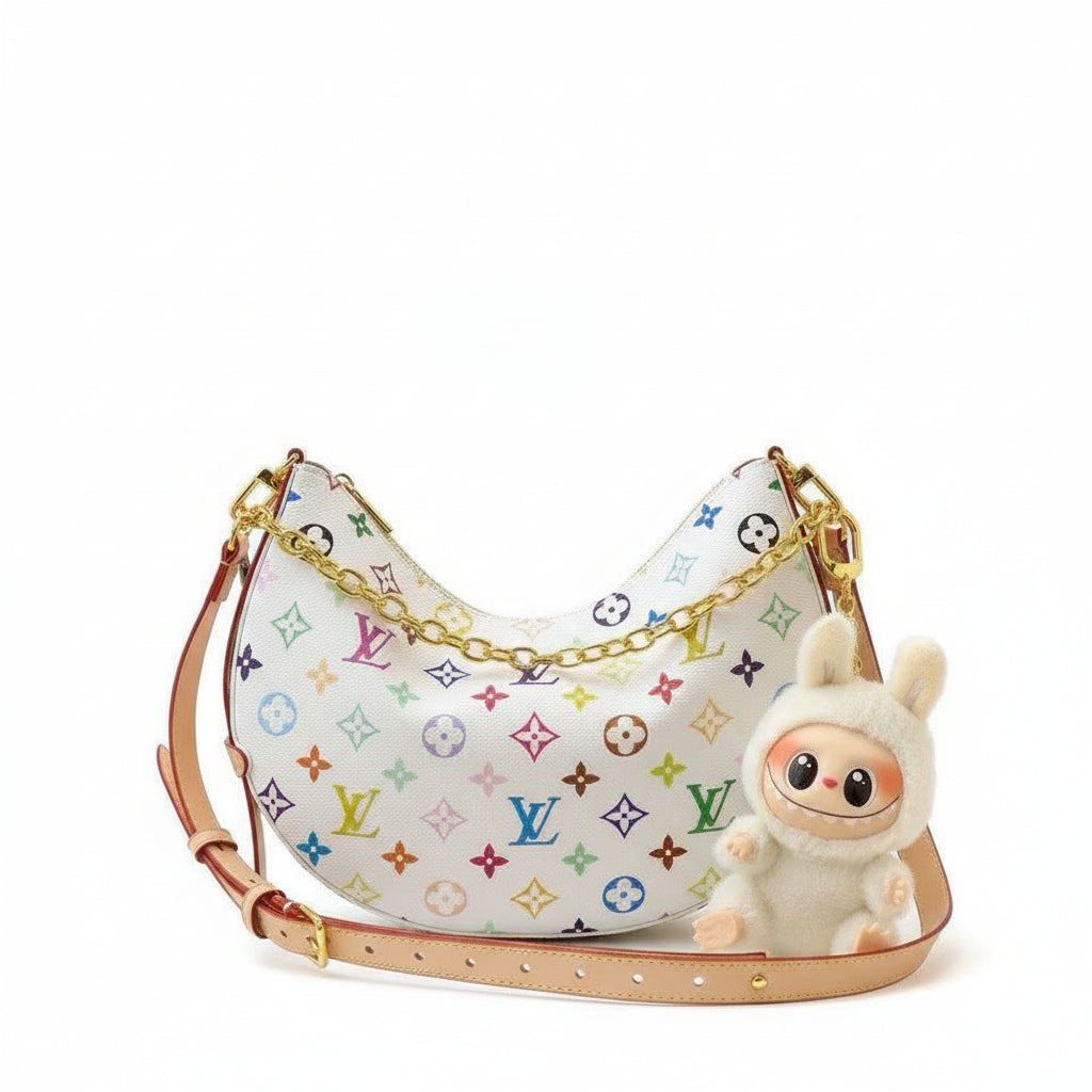 Louis Vuitton Monogram Loop Bag with Labubu Charm 👜✨🐰