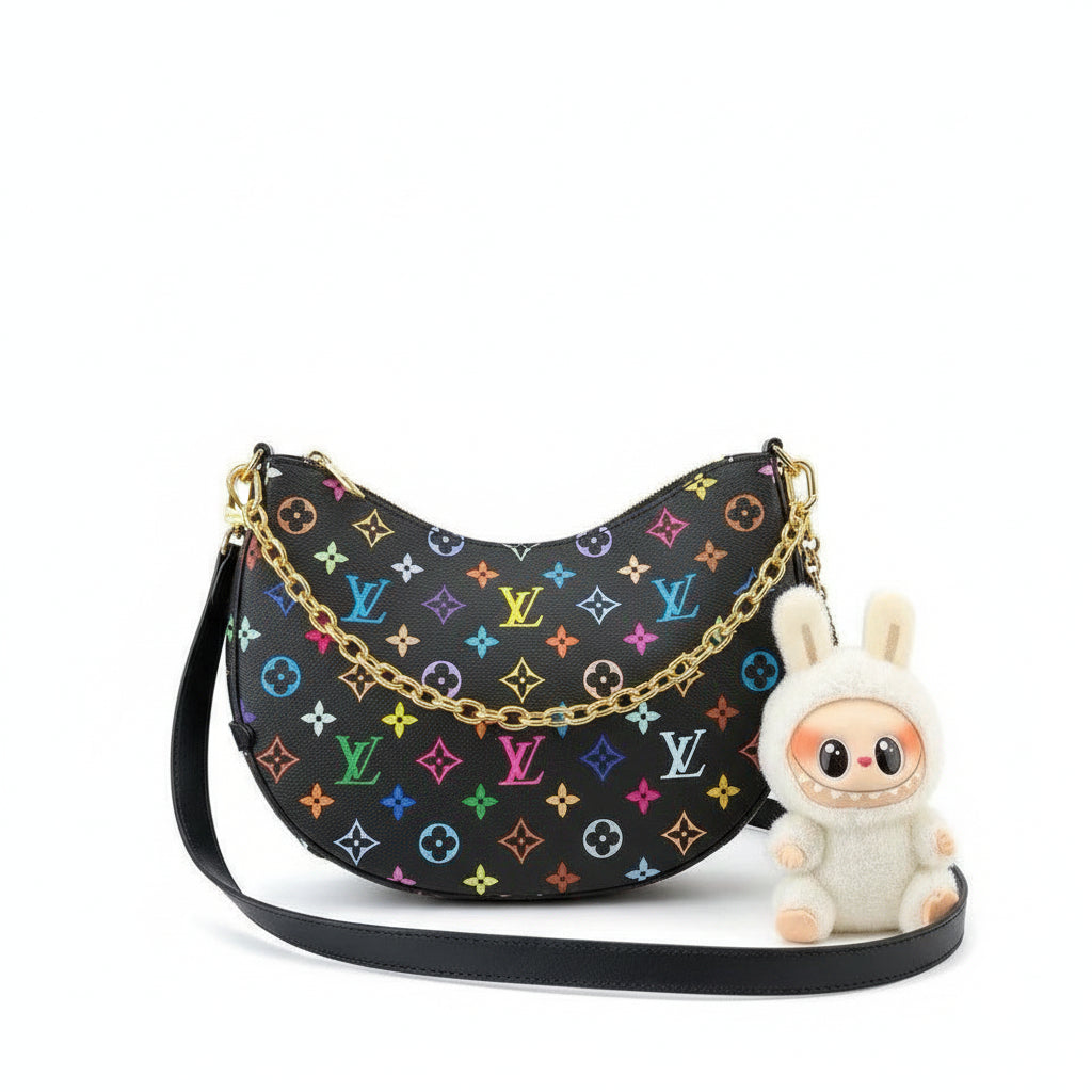 Louis Vuitton Monogram Loop Bag with Labubu Charm 👜✨🐰