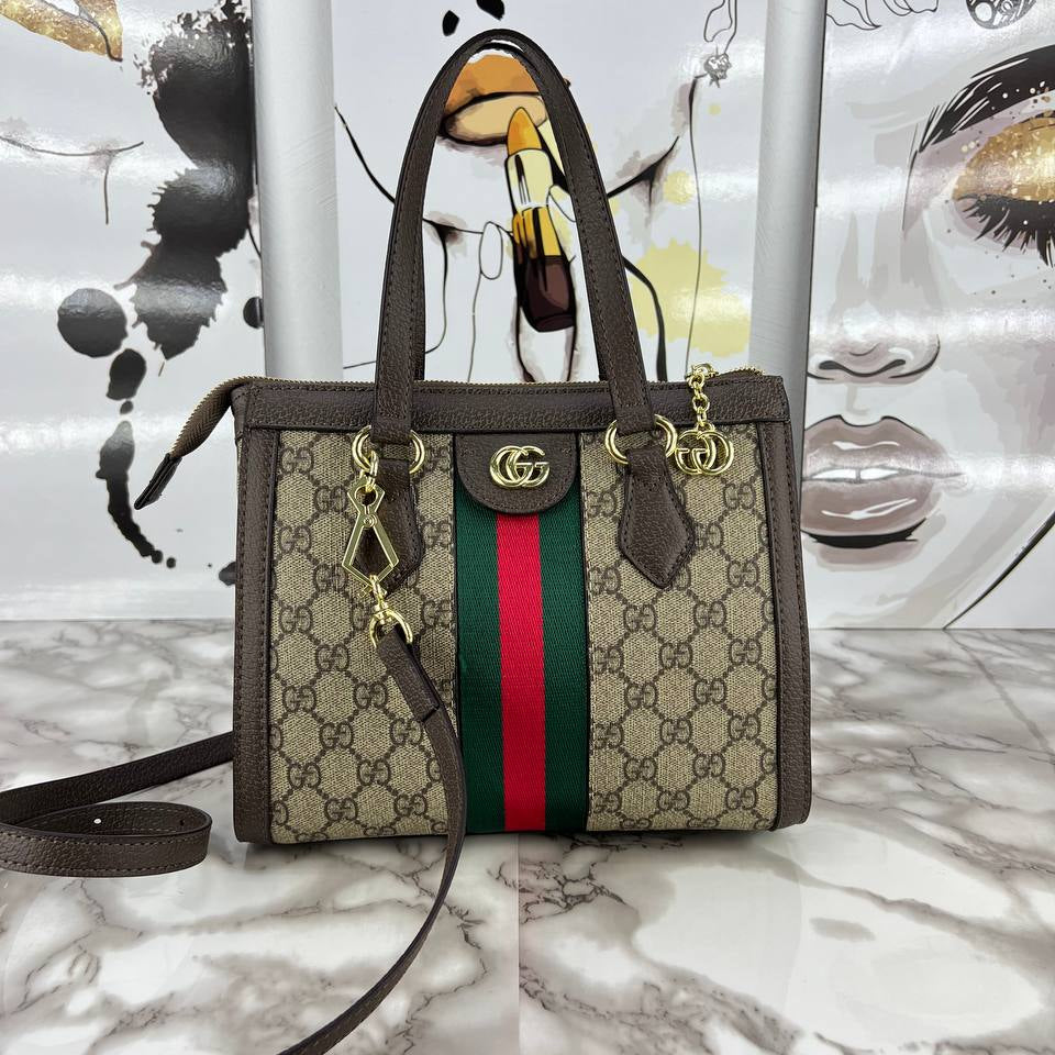 Gucci Brown & Red Canvas Bag 👜❤️💚