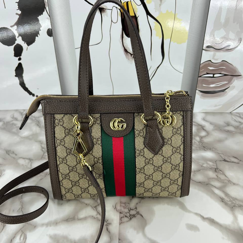 Gucci Brown & Red Canvas Bag 👜❤️💚