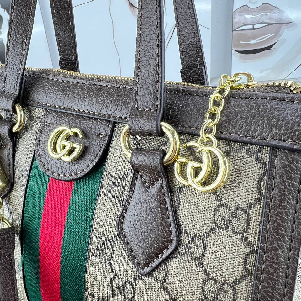 Gucci Brown & Red Canvas Bag 👜❤️💚