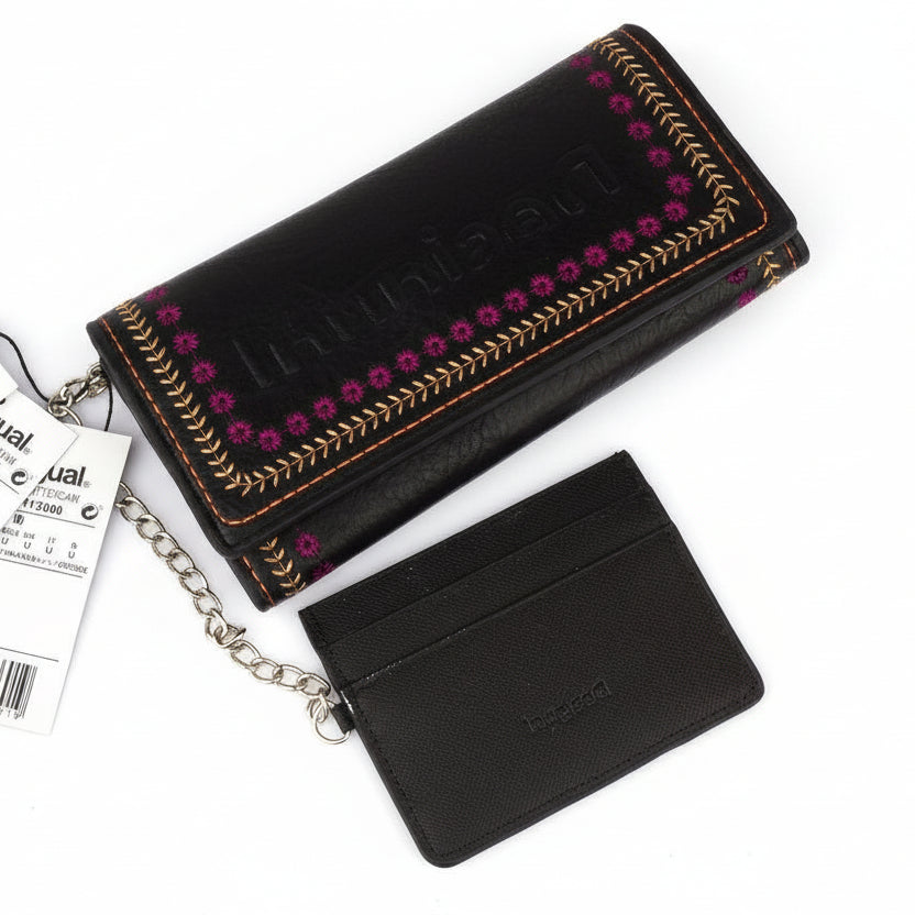Desigual Black Wallet Mirror original with box 🖤 Modern Chic 💃