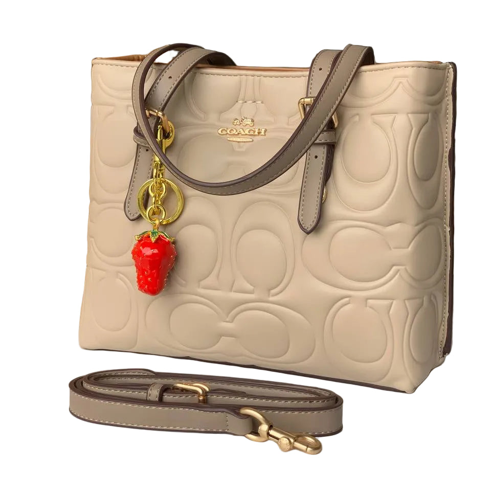 Coach Beige & Brown Bag 👜 Elegant Carryall