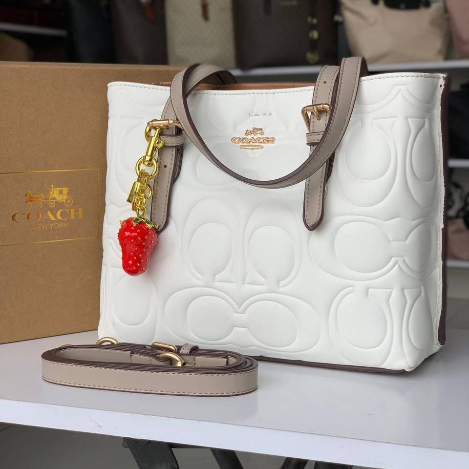 Coach Beige & Brown Bag 👜 Elegant Carryall