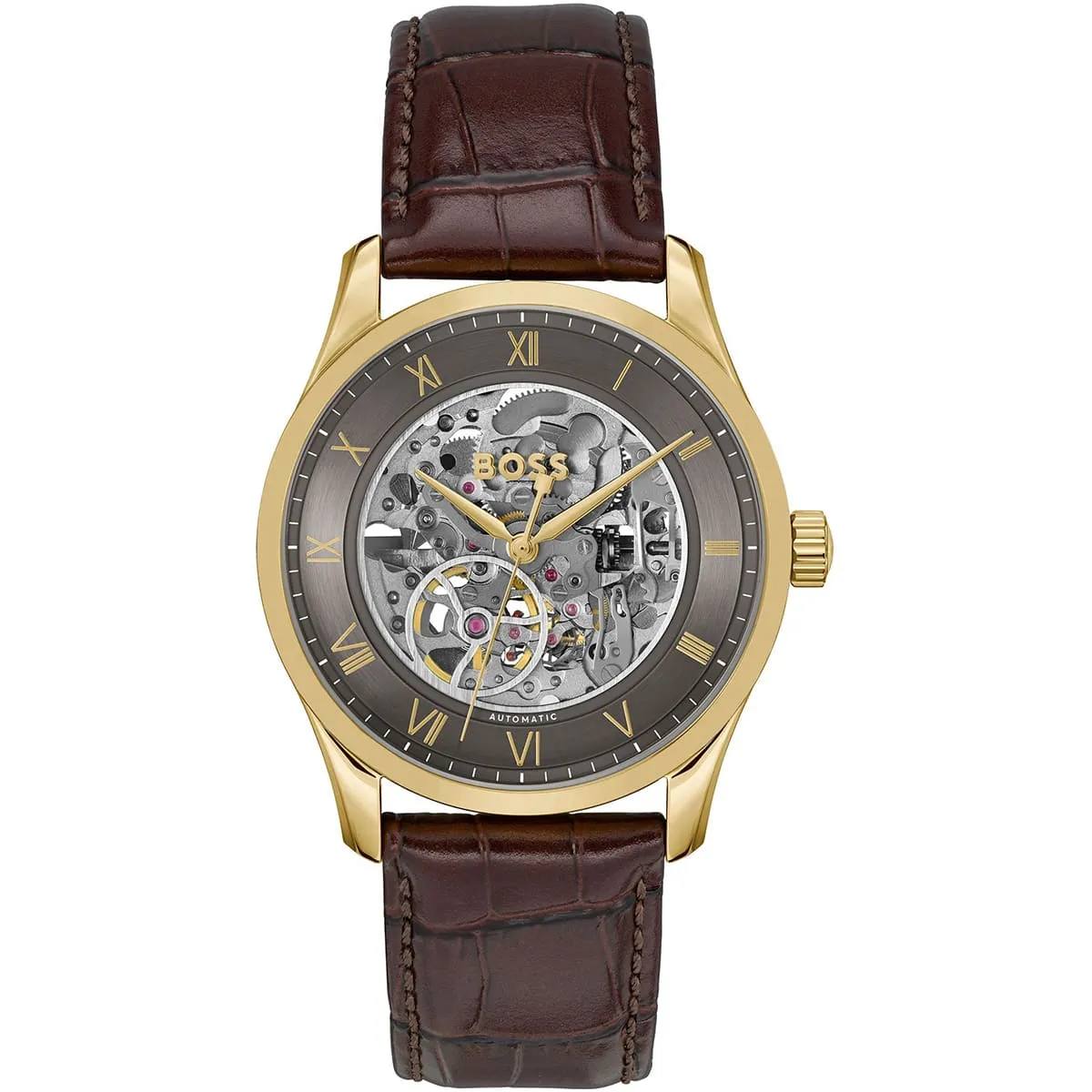 BOSS Automatic: Gold & Stainless Steel Elegance ⌚⚜️