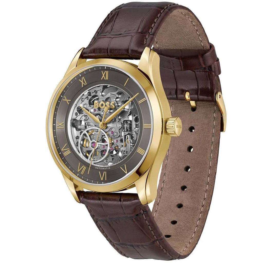 BOSS Automatic: Gold & Stainless Steel Elegance ⌚⚜️