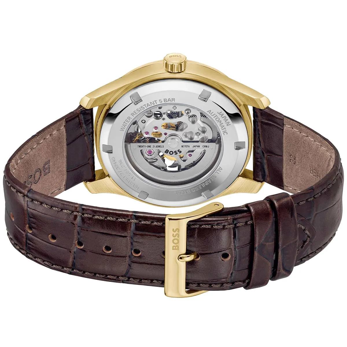 BOSS Automatic: Gold & Stainless Steel Elegance ⌚⚜️