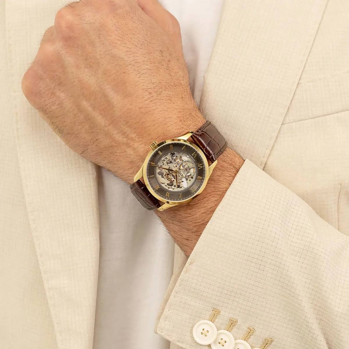 BOSS Automatic: Gold & Stainless Steel Elegance ⌚⚜️