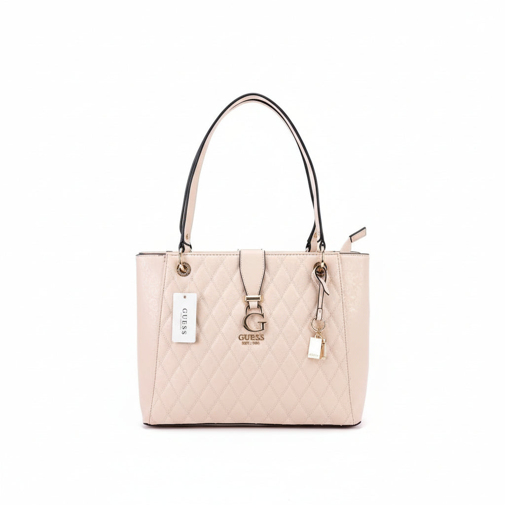 GUESS Chic Tote Bag 👜⚪🖤 Beige Accent