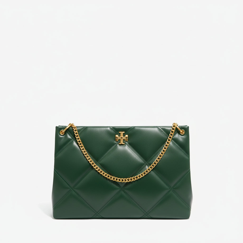 Tory Burch: Chic Colorblock Tote 💚🤍🖤❤️