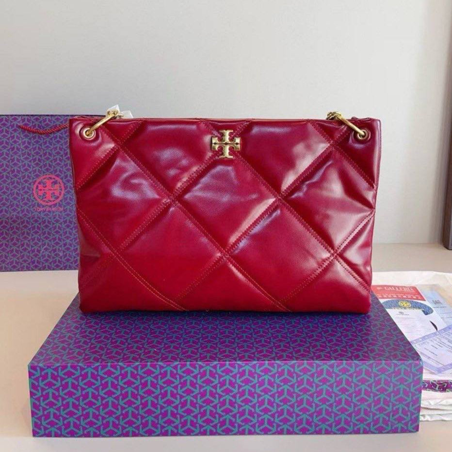 Tory Burch: Chic Colorblock Tote 💚🤍🖤❤️