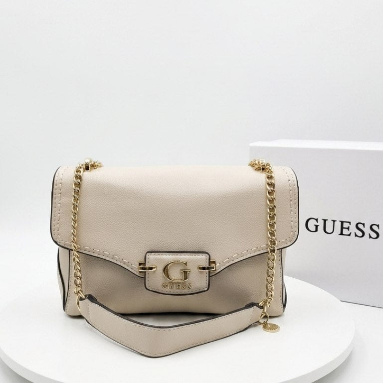 Guess A-One Leather Bag 👜 Beige & Blue