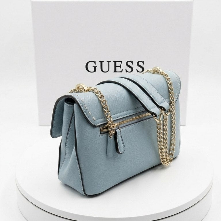 Guess A-One Leather Bag 👜 Beige & Blue