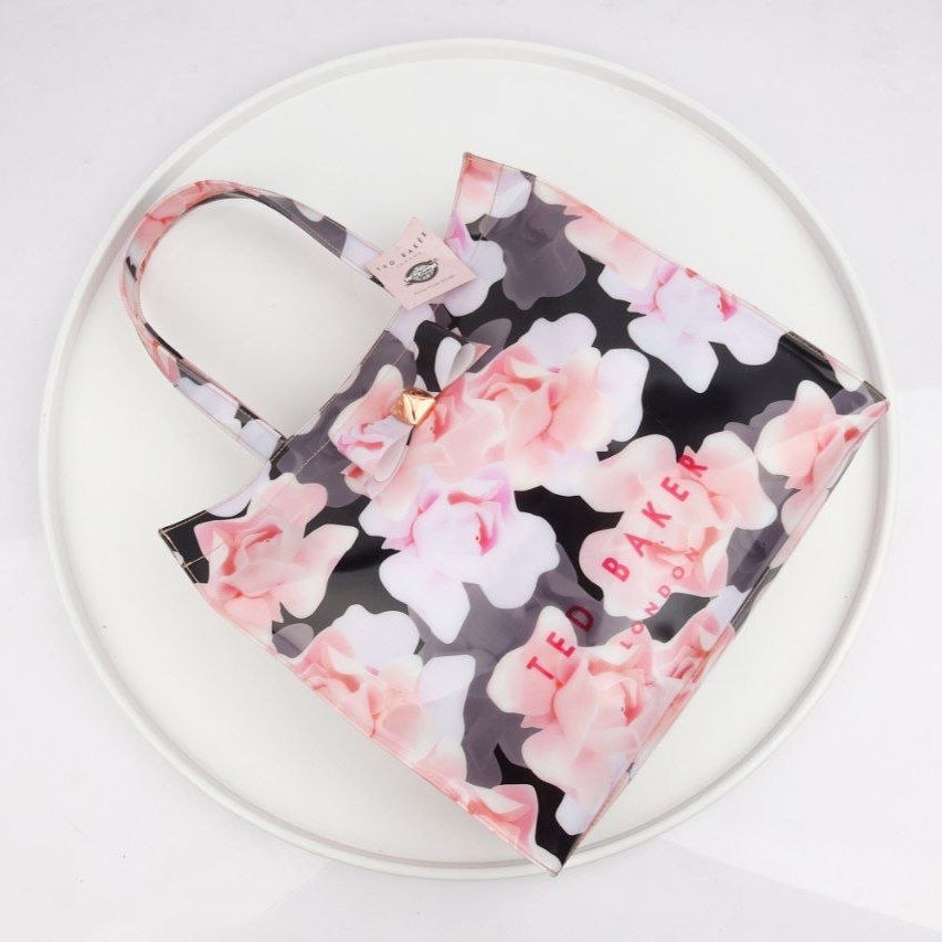 Ted Baker Floral Mirror Tote Bag in Pink and Black 🌸👜✨