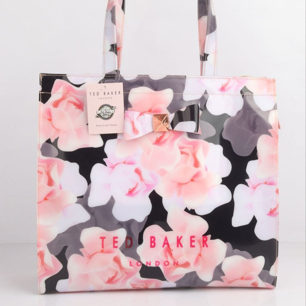 Ted Baker Floral Mirror Tote Bag in Pink and Black 🌸👜✨