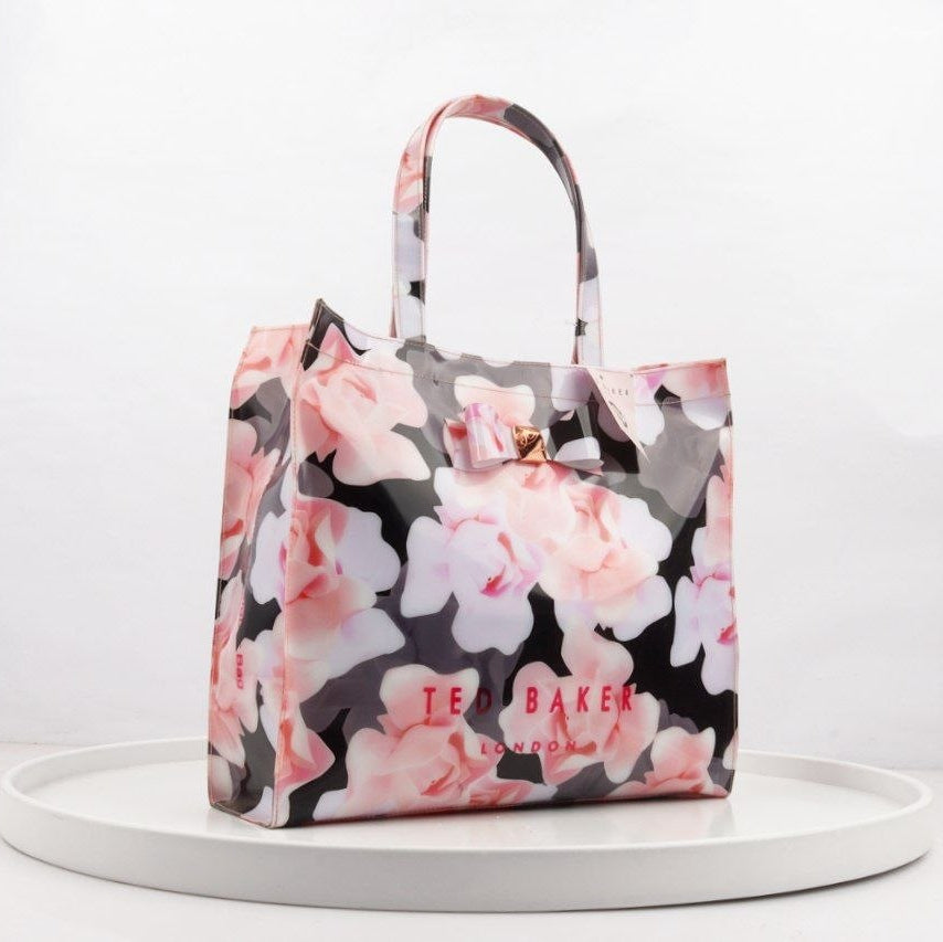 Ted Baker Floral Mirror Tote Bag in Pink and Black 🌸👜✨