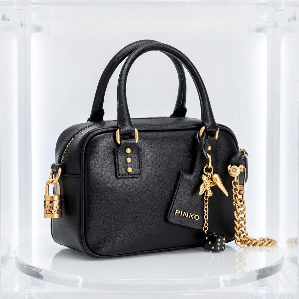 Pinko Soft Leather Mirror Original Bag with NFC Technology 👜✨
