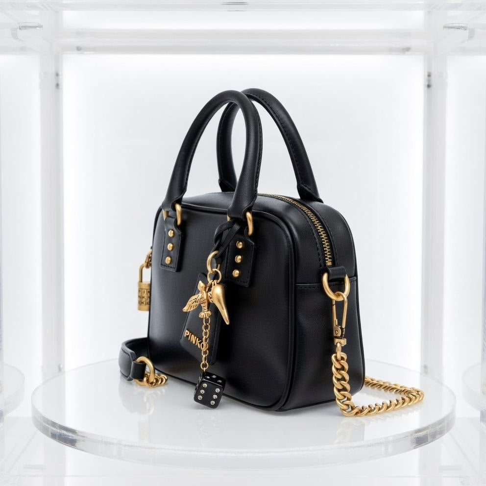 Pinko Soft Leather Mirror Original Bag with NFC Technology 👜✨