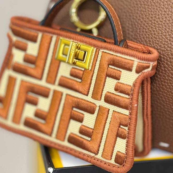 Fendi Handbag with Matching Mini Pouch Set 👜✨