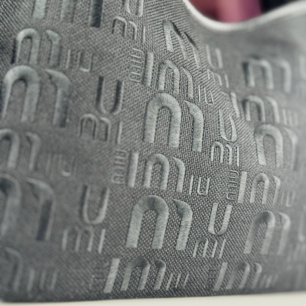Miu Miu Monogram Fabric Shoulder Bag with Braided Handle 👜✨
