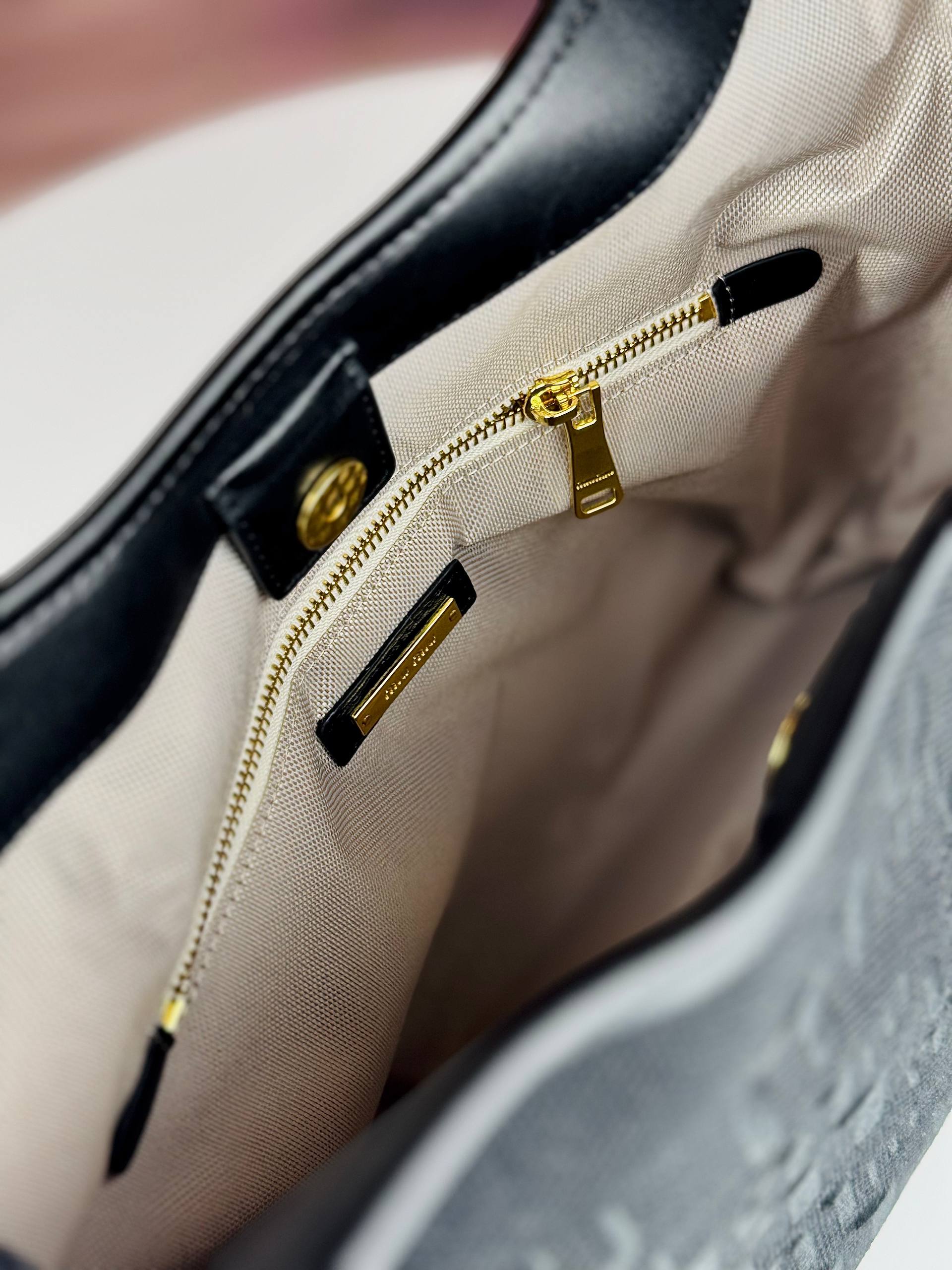 Miu Miu Monogram Fabric Shoulder Bag with Braided Handle 👜✨