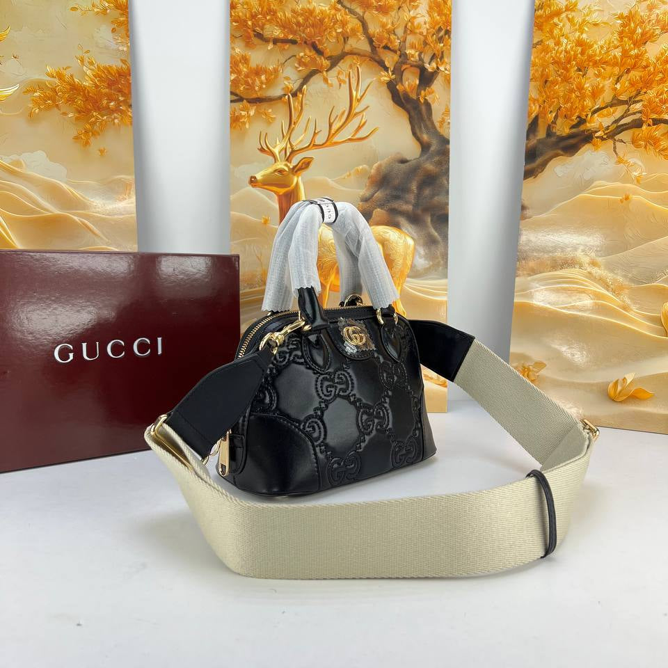 Gucci Embossed GG Black Mini Bag with Detachable Strap 🖤✨