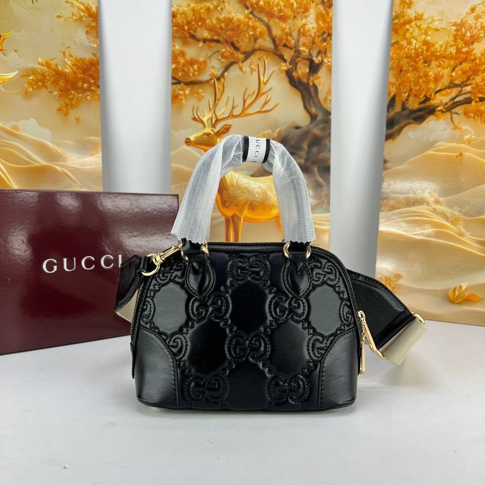 Gucci Embossed GG Black Mini Bag with Detachable Strap 🖤✨