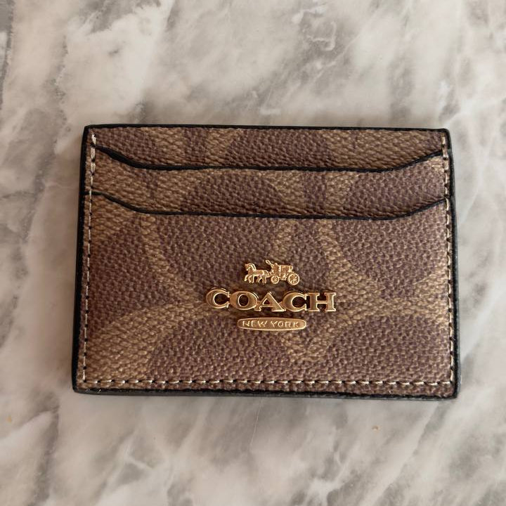 Coach Signature Flower Charm Bag Set with Matching Card Holder 🌸👜