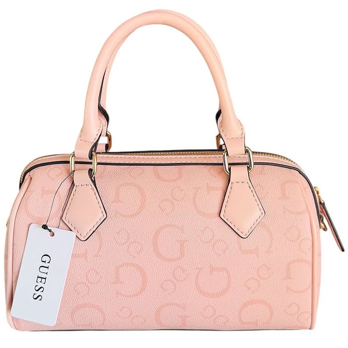 Guess Pink Logo Pattern Satchel Handbag 🌸👜