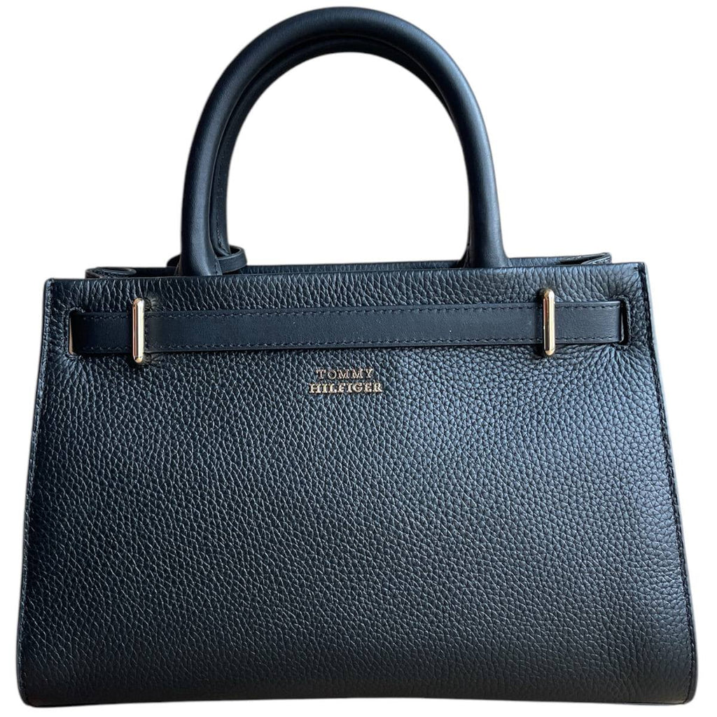 Tommy Hilfiger Leather Satchel with Gold-Tone Lock Detail 👜✨