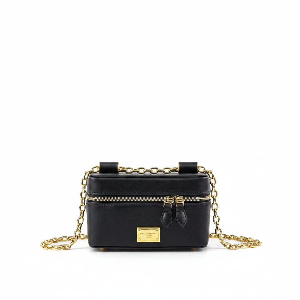 Dolce & Gabbana Style Box Bag with Gold Chain Strap ✨👜