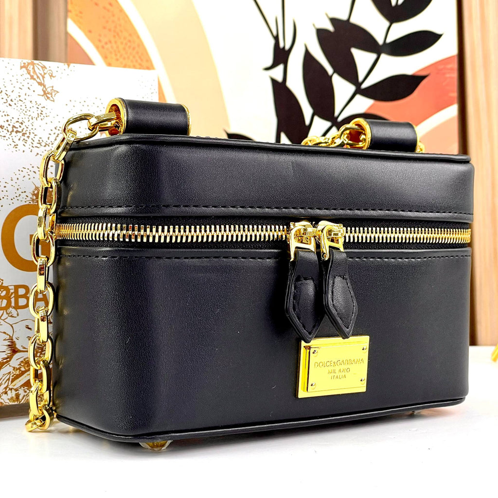 Dolce & Gabbana Style Box Bag with Gold Chain Strap ✨👜
