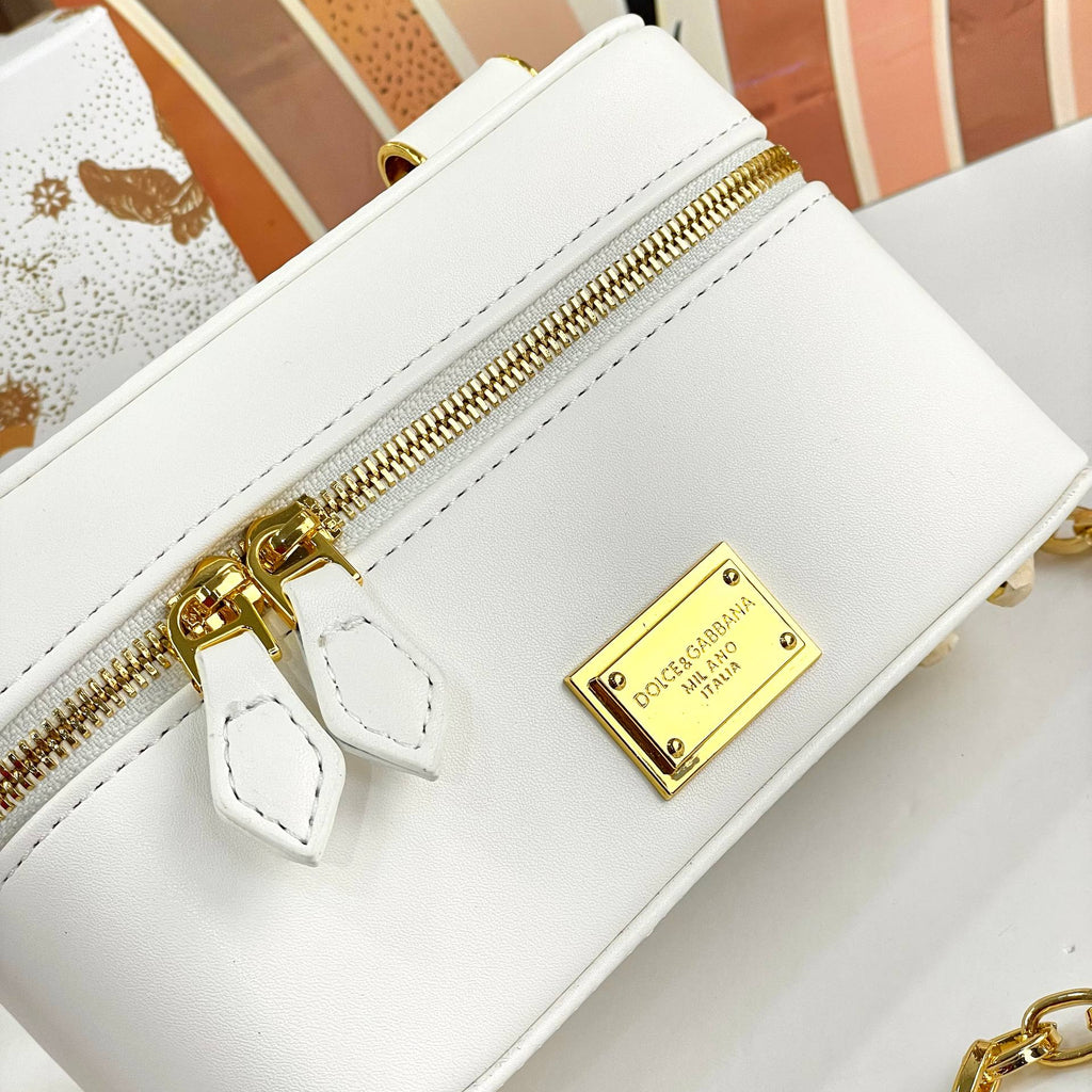 Dolce & Gabbana Style Box Bag with Gold Chain Strap ✨👜